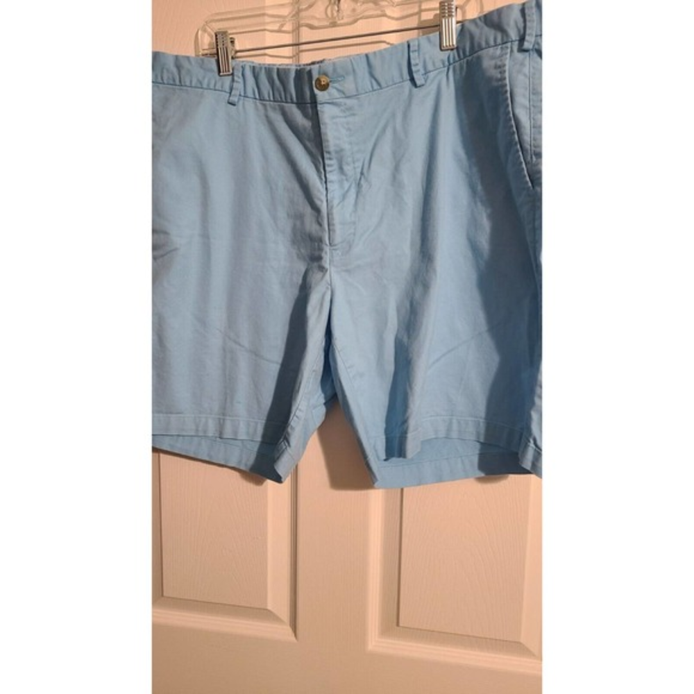 Peter Millar Cotton Blend Chino Shorts Mens Size 42 Blue Casual Golf